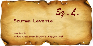 Szurma Levente névjegykártya