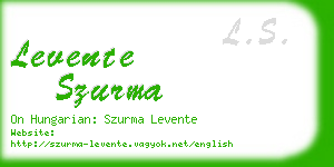 levente szurma business card